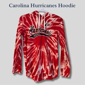 STARTER Red Tie-Dye Carolina Hurricanes Lightweight Hoodie